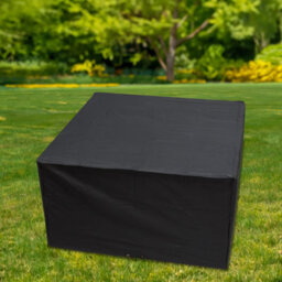 Woodside Heavy Duty Waterproof Garden Rattan Cube Set Cover Black 135X135X74Cm - thumbnail 3