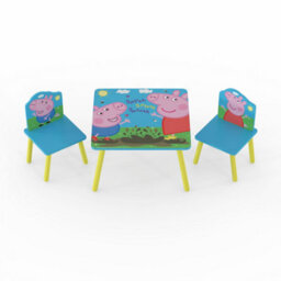 Kidsaw Peppa Pig Table And 2 Chairs, Yellow, Blue, Childs, 18M To 6 Yrs - thumbnail 1