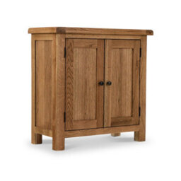 Zelah Oak Small 2 Door Cabinet - Fully Assembled By Roseland Furniture - thumbnail 1