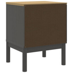 Berkfield Bedside Cabinet Floro Grey 45X39X57 Cm Solid Wood Pine - thumbnail 7