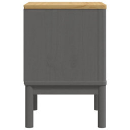 Berkfield Bedside Cabinet Floro Grey 45X39X57 Cm Solid Wood Pine - thumbnail 6