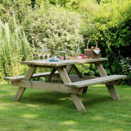 Katrina Picnic Table Set Wooden 6 Seater By Zest Outdoor Living - thumbnail 1