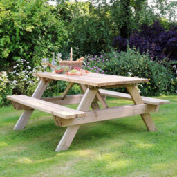Katrina Picnic Table Set Wooden 6 Seater By Zest Outdoor Living - thumbnail 5