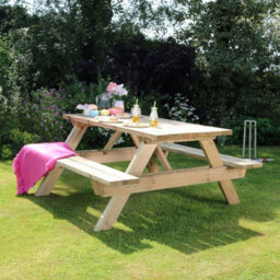 Katrina Picnic Table Set Wooden 6 Seater By Zest Outdoor Living - thumbnail 6