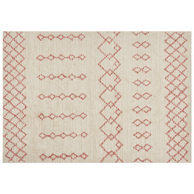 Beliani Rug Buxar Beige 160 X 230 Cm Cotton - image 1