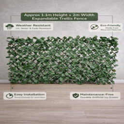 Uetian Maple Leaf Artificial Green Fence 2X1M Balcony Terrace Wall Decoration - thumbnail 6