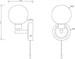 Luminosa Lighting Luminosa G9 Single Wall Light With Round Frosted Glass - Chrome 230V Ip44 25W - thumbnail 2