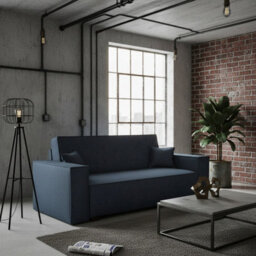Viva Vox Iv Upholstered Sofa Bed For Living Room With Sleeping Function Storage Box Wooden Legs 192X88X102Cm Graphite - thumbnail 2