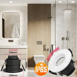 Paul Russells Led Fire Rated Downlights, White Bezel, 6W 550 Lumens, Ip65, Cct3 3000K Warm-4000K Cool-6500K Day Light, Pack Of 10 - thumbnail 4
