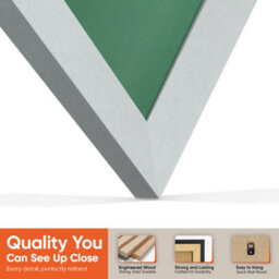 "16X16"" Silver Sleek Vinyl Record Frame With Emerald Mount For 12 Inch Lp Disc - Ak Frames" - thumbnail 3
