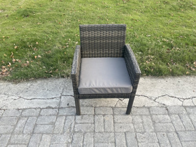 Fimous High Back Rattan Outdoor Garden Furniture Arm Chair Patio With Thick Seat Cushion - image 1