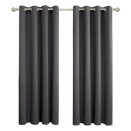 Deconovo Thermal Insulated Blackout Curtains Energy Saving Curtains Eyelet Blackout Curtains 52 X 95 Inch Dark Grey 2 Panels - thumbnail 1