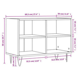 Berkfield Sturdy Tv Cabinet Sonoma Oak 69.5X30X50 Cm Engineered Wood - thumbnail 9