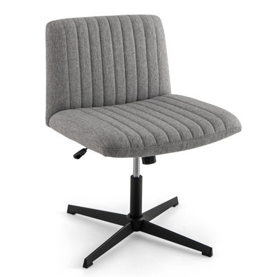 Costway Criss Cross Legged Chair Home Office Chair W/ Wide Padded Seat - image 1