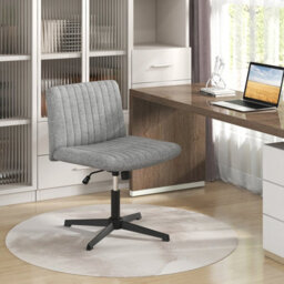 Costway Criss Cross Legged Chair Home Office Chair W/ Wide Padded Seat - thumbnail 8