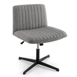 Costway Criss Cross Legged Chair Home Office Chair W/ Wide Padded Seat - thumbnail 1