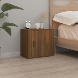 Berkfield Wall-Mounted Bedside Cabinets 2 Pcs Brown Oak 50X30X47 Cm - thumbnail 3