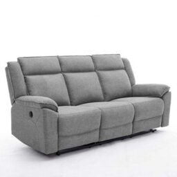 More4Homes Skye 3 Seater Linen Electric Recliner Sofa (Grey) - thumbnail 3