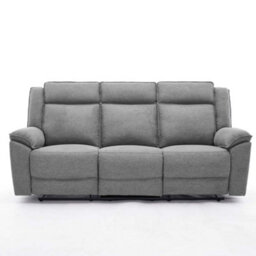 More4Homes Skye 3 Seater Linen Electric Recliner Sofa (Grey) - thumbnail 2