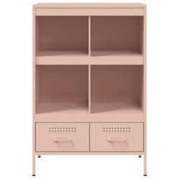 Berkfield Highboard Pink 68X39X101.5 Cm Steel - thumbnail 6