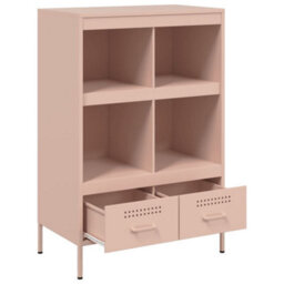 Berkfield Highboard Pink 68X39X101.5 Cm Steel - thumbnail 9