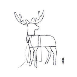 Samuel Alexander 1Mx80Cm Light Up Standing Christmas Reindeer With 292 Warm White Leds - thumbnail 8
