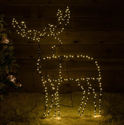 Samuel Alexander 1Mx80Cm Light Up Standing Christmas Reindeer With 292 Warm White Leds - thumbnail 1