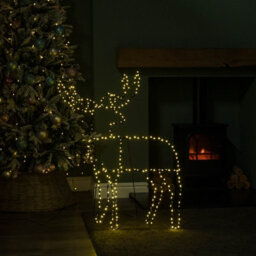 Samuel Alexander 1Mx80Cm Light Up Standing Christmas Reindeer With 292 Warm White Leds - thumbnail 4