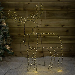 Samuel Alexander 1Mx80Cm Light Up Standing Christmas Reindeer With 292 Warm White Leds - thumbnail 3