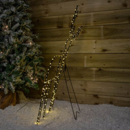 Samuel Alexander 1Mx80Cm Light Up Standing Christmas Reindeer With 292 Warm White Leds - thumbnail 7