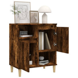 Berkfield Elegant Sideboard Smoked Oak 60X35X70 Cm Engineered Wood - thumbnail 4