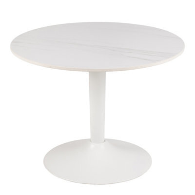 Furniture To Go Malta Ceramic Round Coffee Table In White 60X45Cm - image 1