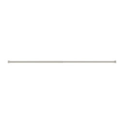 GoodHome Athens Ikaria Satin Grey Nickel Effect Extendable Single Curtain Pole Set, (L)1200mm-2100mm (Dia)28mm - thumbnail 1