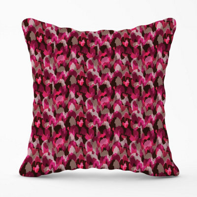 Warren Reed Designer Modern Pink Animal Print Outdoor Cushion 45Cm X 45Cm - image 1