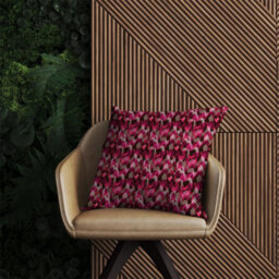 Warren Reed Designer Modern Pink Animal Print Outdoor Cushion 45Cm X 45Cm - thumbnail 2