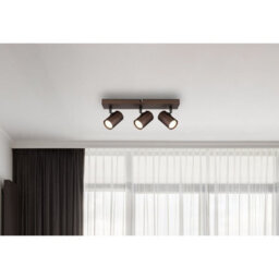 Luminosa Lighting Luminosa James Ceiling Spotlight Bar Bronze Colored Matt 3X Gu10 - thumbnail 6