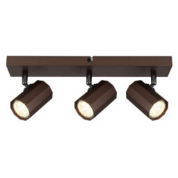 Luminosa Lighting Luminosa James Ceiling Spotlight Bar Bronze Colored Matt 3X Gu10 - thumbnail 3