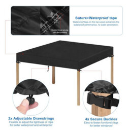 Garden Table Cover, Outdoor Furniture Waterproof 91X91X10Cm - thumbnail 3