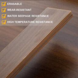 80Cm Rustic Brown Computer Desk With Black Metal Frame - Ideal For Home Office, Study & Gaming - thumbnail 3