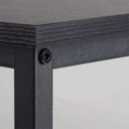 80Cm Rustic Brown Computer Desk With Black Metal Frame - Ideal For Home Office, Study & Gaming - thumbnail 4