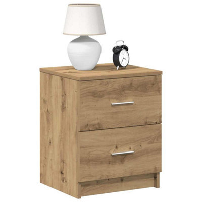 Berkfield Bedside Cabinet With 2 Drawers Artisan Oak 40X36X50 Cm - image 1
