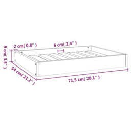 Vidaxl Dog Bed 71.5X54X9 Cm Solid Wood Pine Dog Beds - thumbnail 3