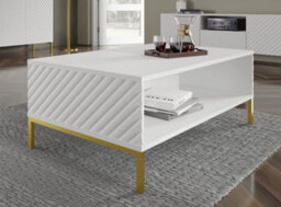Arte Modern Surf Coffee Table In White Matt W900mm X H430mm X D600mm - thumbnail 3
