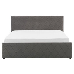 Beliani Ottoman Bed Velvet Rochefort 160 X 200 Cm (Eu King Size) Grey - thumbnail 8