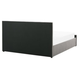 Beliani Ottoman Bed Velvet Rochefort 160 X 200 Cm (Eu King Size) Grey - thumbnail 9