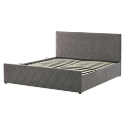 Beliani Ottoman Bed Velvet Rochefort 160 X 200 Cm (Eu King Size) Grey - thumbnail 6