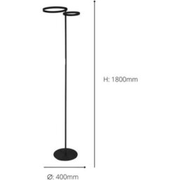 Loops Sleek Modern Black Led Floor Lamp For Stylish Home Illumination - thumbnail 4