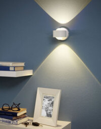 Modern White Aluminium Led Wall Light - 2 Pack With Clear Plastic Shade - thumbnail 3