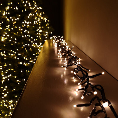 3000 Led 37.2M Premier Christmas Outdoor Cluster Timer Lights In Vintage Gold - image 1