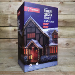 3000 Led 37.2M Premier Christmas Outdoor Cluster Timer Lights In Vintage Gold - thumbnail 7